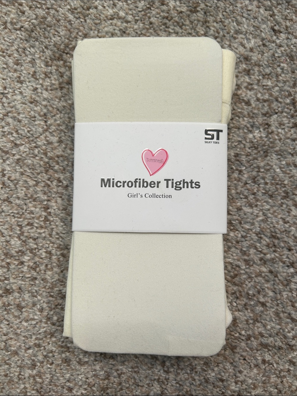 Girls NWT Ivory Color Tights Size 4-6